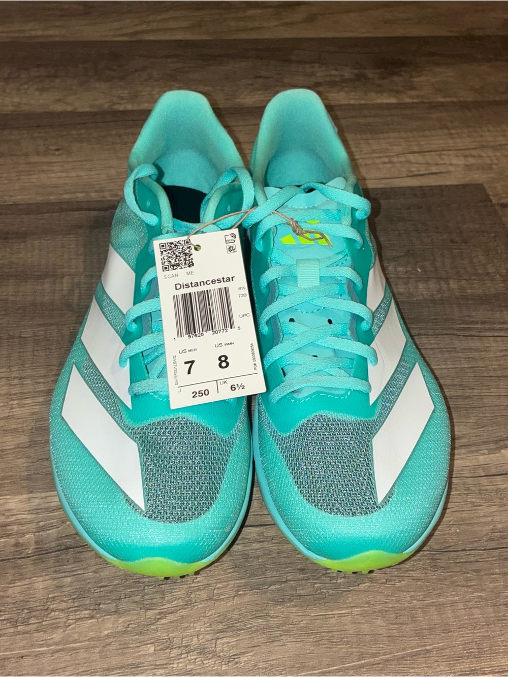 (Brand New) Size 7 Adidas Adizero Distancestar Track Blue Cloud White Mens